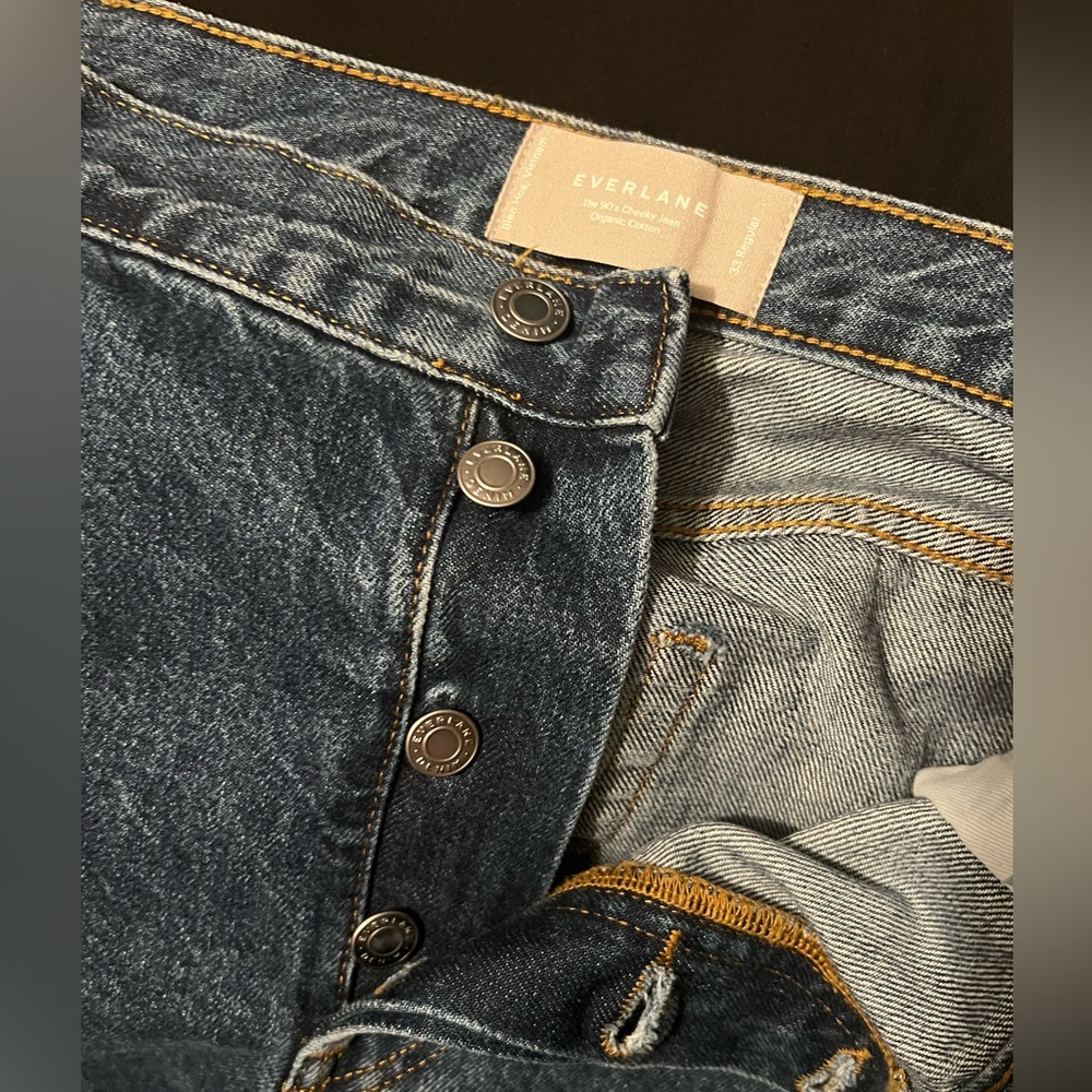 Everlane Denim - 90s Cheeky Jean in Deep Atlantic wash - size 33 - 28.5” inseam